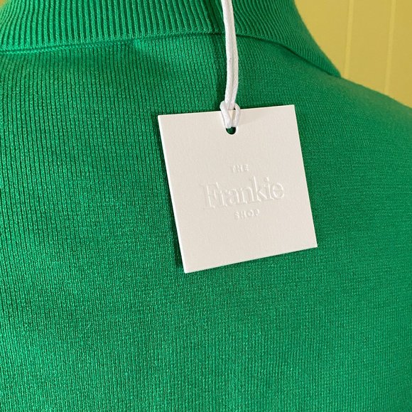 TIBI Kelly Green Collared Sweater NWT Frankie Knit - Picture 5 of 7